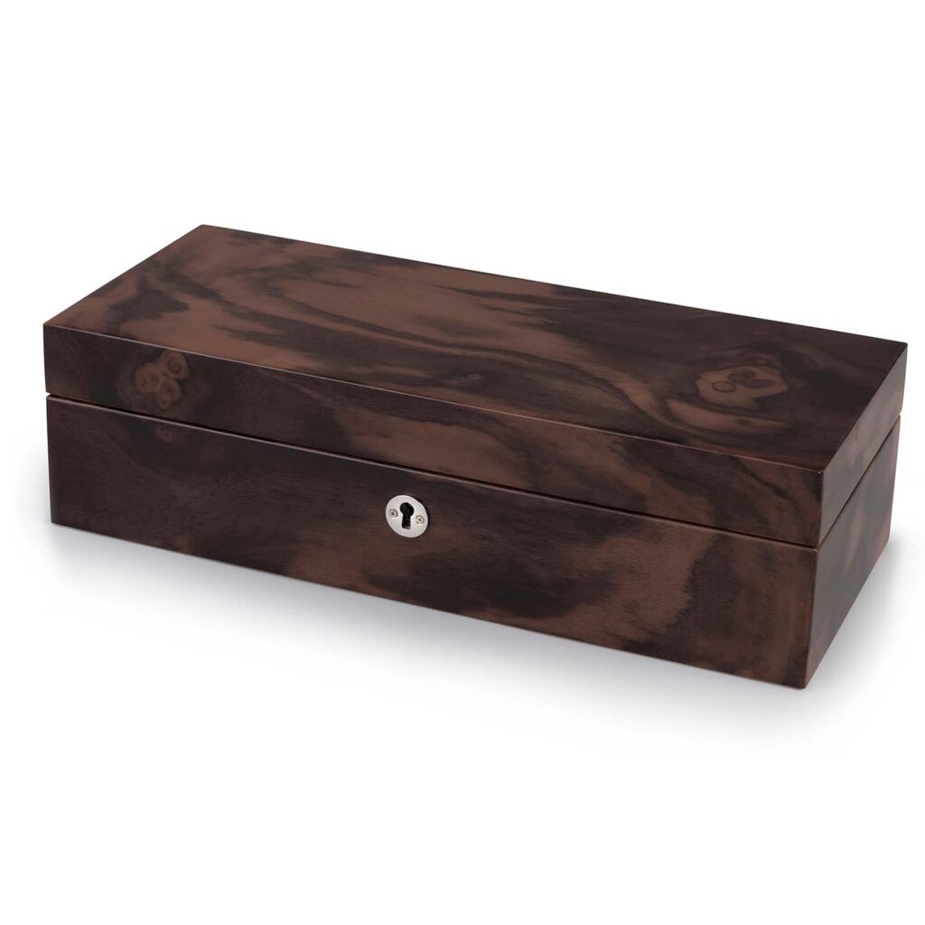 personalised walnut wooden watch box