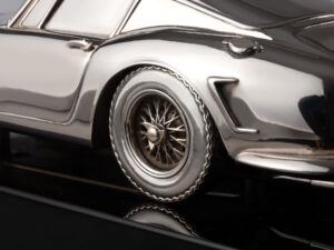 Ferrari model car silver replica